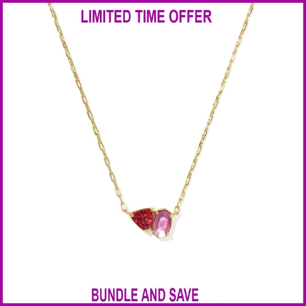 Gold Plated Brass Pendant Necklace with Lobster Clasp 19" Chain